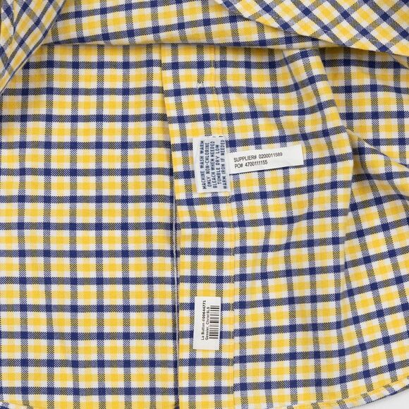 Polo Ralph Lauren Yellow Blue Plaid Oxford Button Down Shirt Size Small - Picture 8 of 10